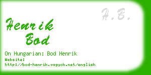 henrik bod business card